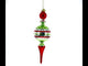 Vintage-Inspired Multicolored Finial Blown Glass Christmas Ornament