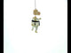 Martial Arts Karate Hippo Blown Glass Christmas Ornament