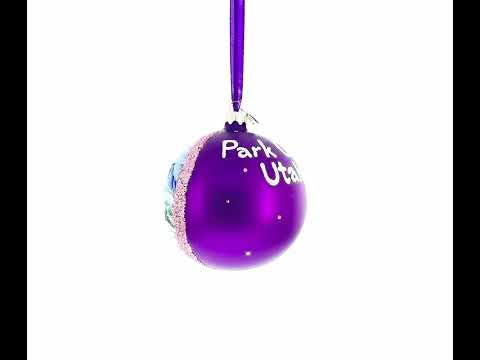 Park City Ski Resort, Utah, EE. UU. Adorno navideño con bola de cristal de 4 pulgadas