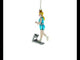 Active Treadmill Runner Fitness Girl - Adorno navideño de vidrio soplado