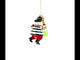 French Santa with Sparkling Wine Blown Glass Christmas Ornament