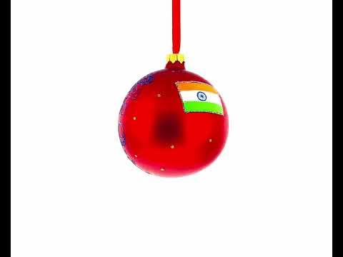 Puerta de la India, adorno navideño con bola de cristal de Mumbai, 4 pulgadas