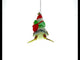 Santa Riding Turtle - Blown Glass Christmas Ornament