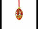 Diamonds and Pearls on Red Glass Egg Ornament 4 Inches