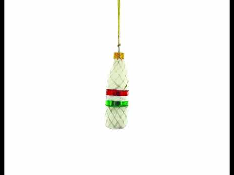 Hard Salami Mini Glass Christmas Ornament