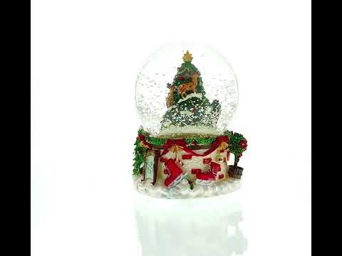 Santa's, Snowman and Canine Companions Musical Water Snow Globe