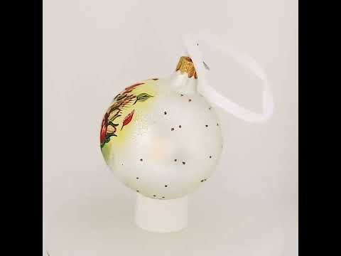 Turkey and Veggies Blown Glass Ball Christmas Ornament 3.25 Inches