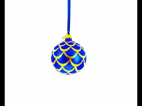 1900 Kelch Pine Cone Royal Egg Blown Glass Christmas Ornament 3.25 Inches