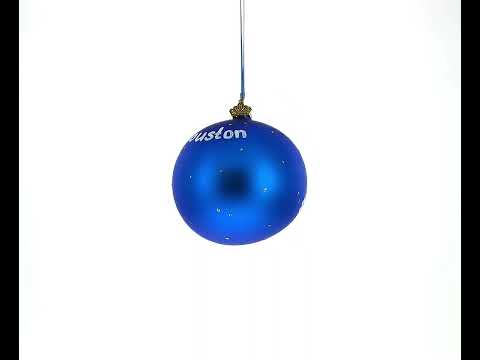 Space Center, Houston, Texas, USA Glass Ball Christmas Ornament 4 Inches