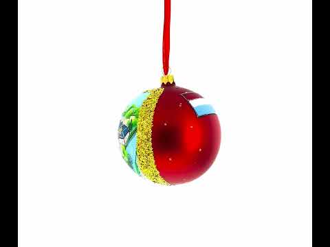 Le Chemin de la Corniche, Luxembourg City, Luxembourg Glass Ball Christmas Ornament 4 Inches