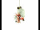 Lovable Bolonka Dog with Crown Glass Christmas Ornament