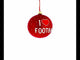 Football Blown Glass Ball Christmas Sports Ornament 4 Inches