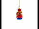 Teddy Bear Soldier with Guitar Mini Glass Christmas Ornament