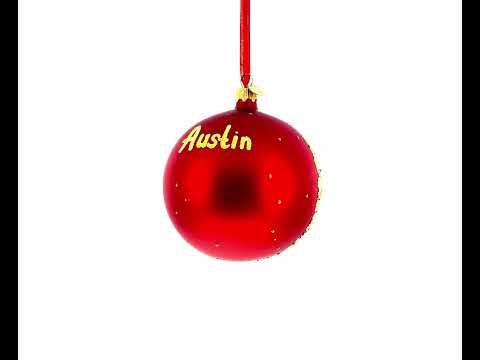 Austin, Texas Glass Ball Christmas Ornament 4 Inches