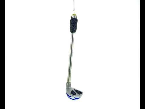 Elegant Golf Club Blown Glass Christmas Ornament