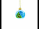 Girl and Reindeer Blown Glass Ball Christmas Ornament 3.25 Inches