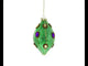 Jeweled Green Rhombus -Blown Glass Christmas Ornament