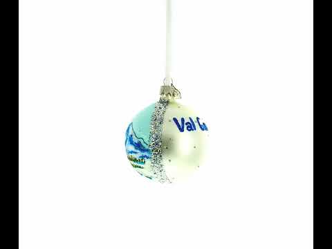 Val Gardena Dolomiti Super Ski, Italy Glass Ball Christmas Ornament