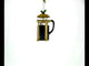 French Press Coffee Maker Blown Glass Christmas Ornament