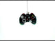 Black Video Game Controller Blown Glass Christmas Ornament