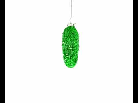 Salted Pickle Glass Blown Glass Christmas Ornament