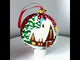 Frosty Morning Crowing: Rooster in the Winter Village Blown Glass Ball Christmas Ornament 4 Inches