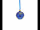 Sparkling Jeweled Snowflakes on Blue Glass Ball Christmas Ornament 3.25 Inches