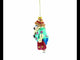 Santa the Traveler Blown Glass Christmas Ornament