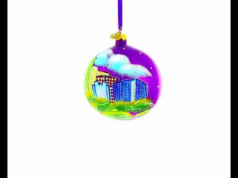 Raleigh, North Carolina, USA Glass Ball Christmas Ornament 4 Inches