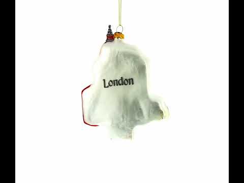 London Attractions, United Kingdom - Blown Glass Christmas Ornament