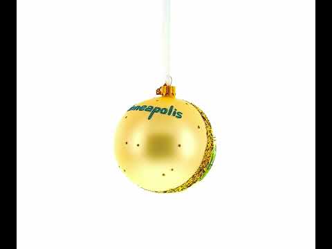 Institute of Art, Minneapolis, Minnesota Glass Ball Christmas Ornament 4 Inches