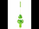 Dimensional White Roses on Green Leaves Mouth Blown Glass Christmas Tree Topper 11 Inches