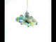 Astronaut Driving Spaceship Blown Glass Christmas Ornament