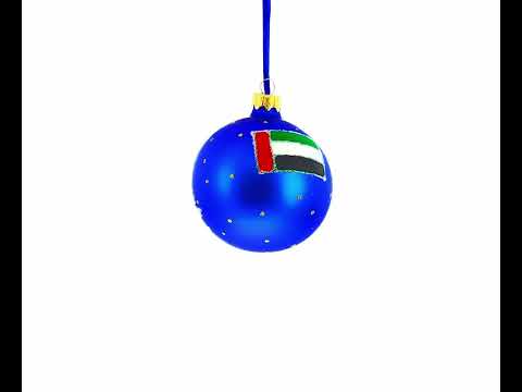 The Dubai Fountain, United Arab Emirates Glass Ball Christmas Ornament 4 Inches