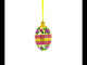 Bee and Roses Glass Egg Ornaments 4 Inches