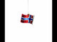 Waving Flag of Norway Blown Glass Christmas Ornament