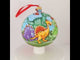 Prehistoric Adventure: Dinosaurs in Jungles Blown Glass Ball Christmas Ornament 4 Inches