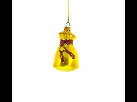 Bag of Money Prosperous and Wealth-Themed Mini Glass Christmas Ornament