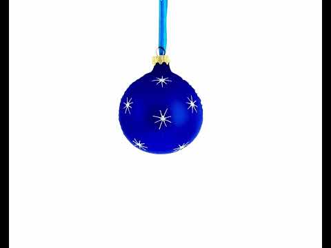 A Heavenly Christmas Tale Blown Glass Ball Ornament 3.25 Inches