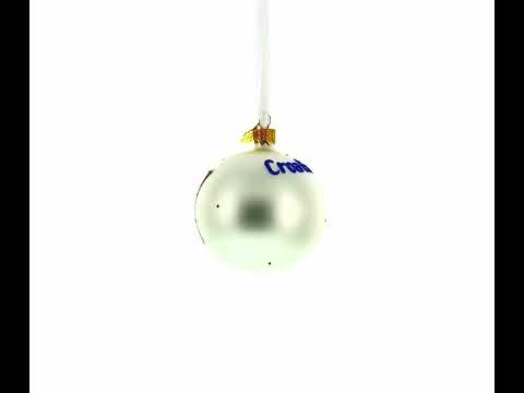 Flag of Croatia Glass Ball Christmas Ornament