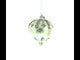 White Jewels on Silver Onion Shape Glass Ornament