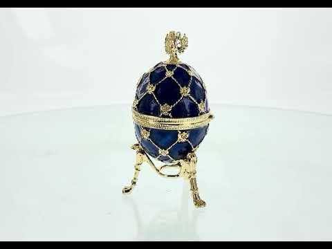 Coat of Arms Blue Royal Inspired Easter Egg