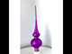 Solid Purple with Sparkling Top Mouth Blown Glass Christmas Tree Topper 11 Inches