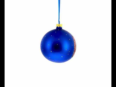 Fire Department Glass Ball Christmas Ornament 4 Inches