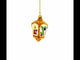 Lantern with Glowing Candles Mini Glass Christmas Ornament