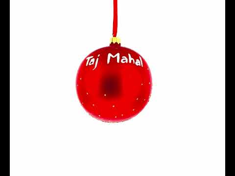 Taj Mahal, India Glass Ball Christmas Ornament 4 Inches