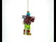 Rugged Lumberjack Carrying Log Glass Christmas Ornament