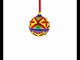 Multicolor Bejeweled Blown Glass Ball Christmas Ornament 3.25 Inches