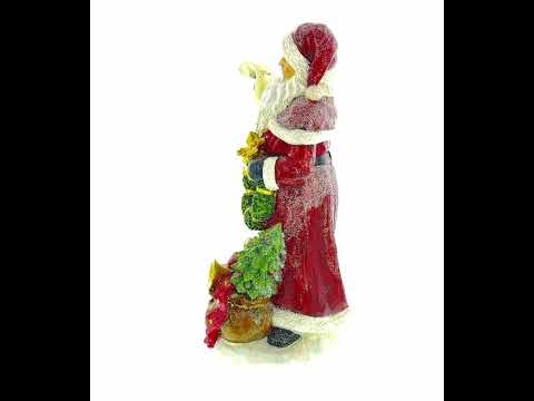 Santa Reading the Christmas Gifts List Figurine 11.5 Inches