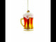 Frothy Beer Stein Blown Glass Christmas Ornament